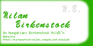 milan birkenstock business card